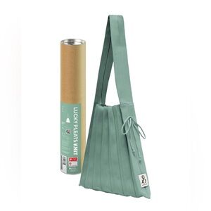 Joseph and Stacey Lucky Pleats Knit Bag - Medium (Solid, Basil)